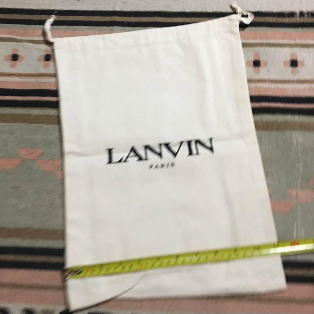 Lanvin White Dustbag medium 11” x 15” Good for travel with shoes heels sneakers